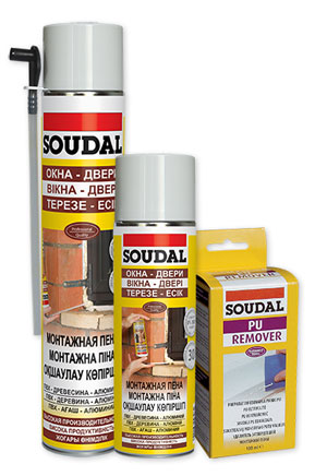 Монтажная пена и очиститель пены SOUDAL