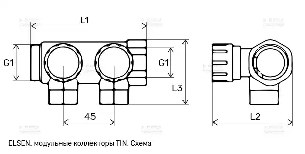 Модульные коллекторы Elsen, схема