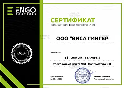 Сертификат ВИСА ГИНГЕР, дилера ENGO