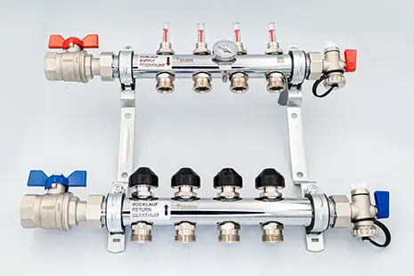 Распределительные коллекторы Рехау HKV-D с расходомерами